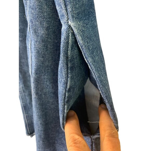 Rare New L Show Me Your Mumu Penny Lane Faux Fur Denim Coat RL10649 - Picture 13 of 14